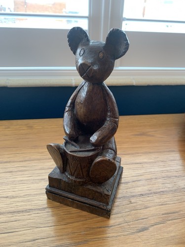 Hand carved wooden - carved, bear