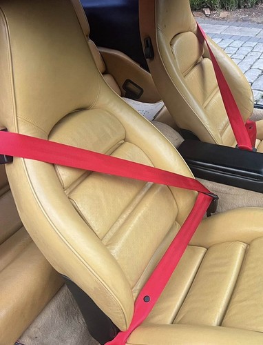 Red front seat - seat, belts