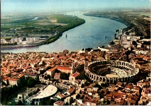 Arles france postcard aerial - arles,