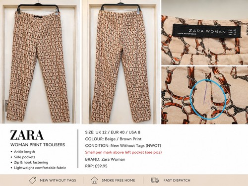 Zara woman beige chain - zara, print