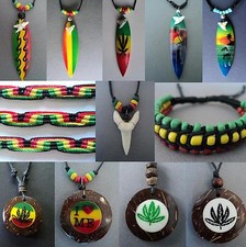NECKLACE BRACELET SURFER RASTA