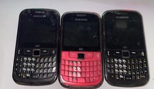 Samsung Chat 335 (GT-S3350) Black and Red, Joblot of 3 Mobile Phones. Untested