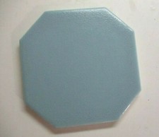 1 Floor Tile Olean AO 1970 USA 4-1/4" Octagon Crystalline Gloss Sky Blue Ceramic