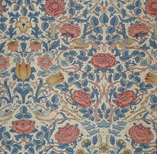 Sanderson rose blue pink cream - blue,