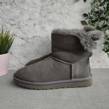 UGG Mini Bailey Bow Boots. UK Size 6. Grey