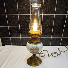 Fabulous Vintage Oil Lamp Converted To Electric With 4 Scenes