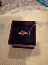 Mongolian Andesine Topaz In Sterling Silver Ring. New With Label