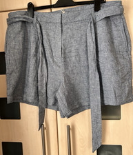 Next  Blue Linen Mix Shorts