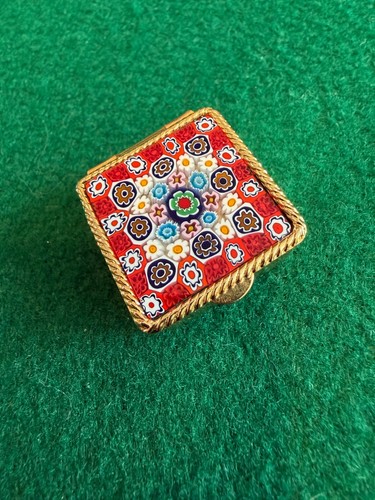 Square pill box millefiori - pill,