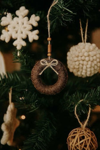 Mini christmas wreath crochet - mini,