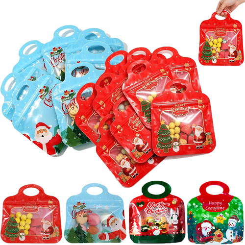 Festive self seal treat bags - festive,