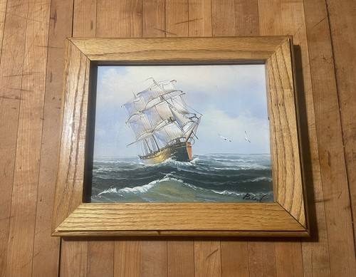 Vintage sailboat painting - sailboat,