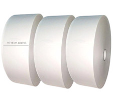 3 x Jumbo Tea Bag Roll Thin Paper Wholesale not Centrefeed Blue Roll