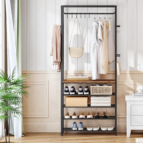 Coat rack shoe storage - rack,