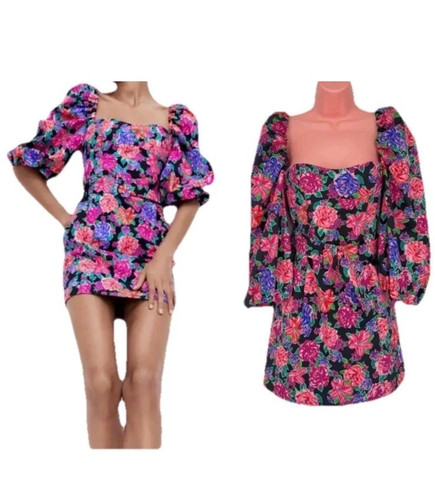 Zara floral puff sleeve - floral,