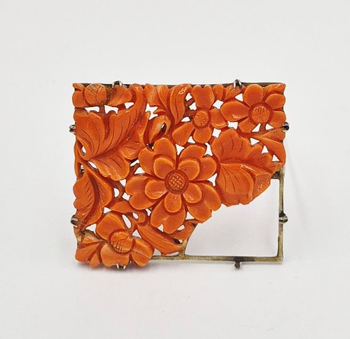 Vintage solid silver carved - vintage,