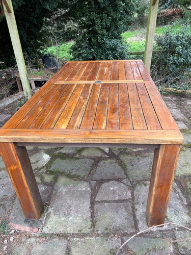 Used teak garden table and - teak,