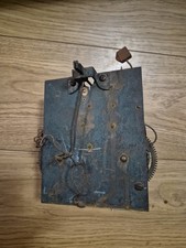 Antique Brass Longcase 8 Day Clock Movement Bell Stand Hammer Spare 13x16cm T14
