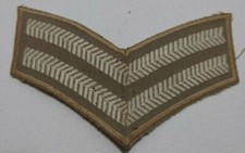 British Army Corporals Rank Stripes White chevron on stone patch