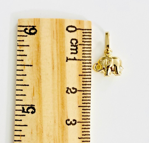 Real 14k yellow gold elephant - 14k,