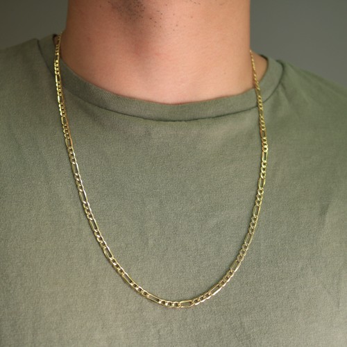 14k yellow gold 5mm figaro - 14k, 4.5mm