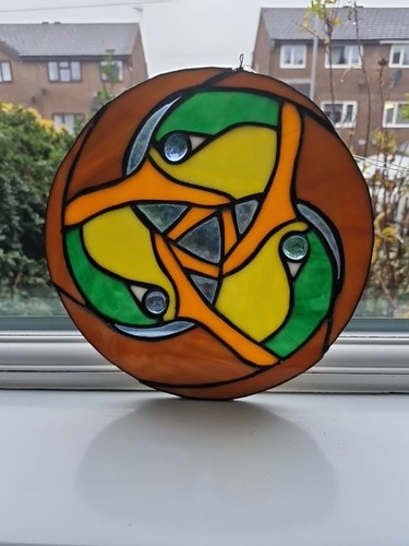 Stained glass panel - stained, featuring