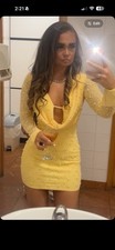 Oh Polly Yellow Beaded Dress