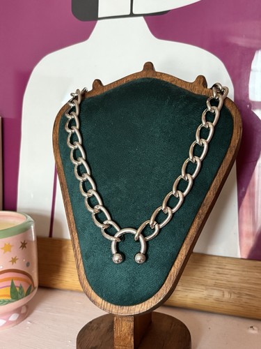 Silver chunky chain - silver,