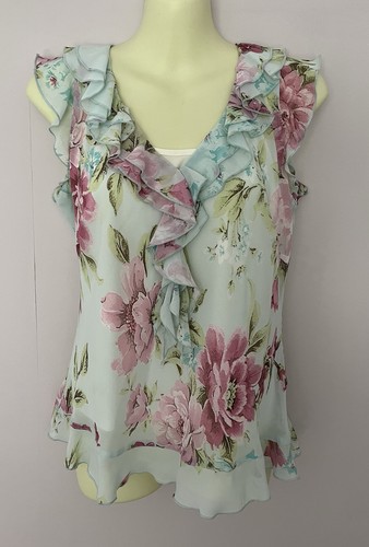 Vintage bhs blue floral - vintage,