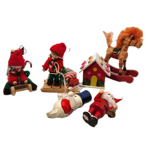 Vintage wooden ornaments lot - ornaments,