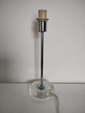 Vintage Chrome Glass Base