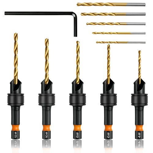 Countersink drill bit set - drill, 12