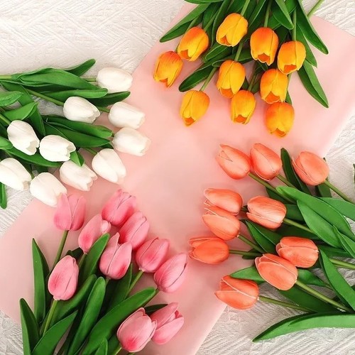 5pcs tulips artificial flowers - tulips,