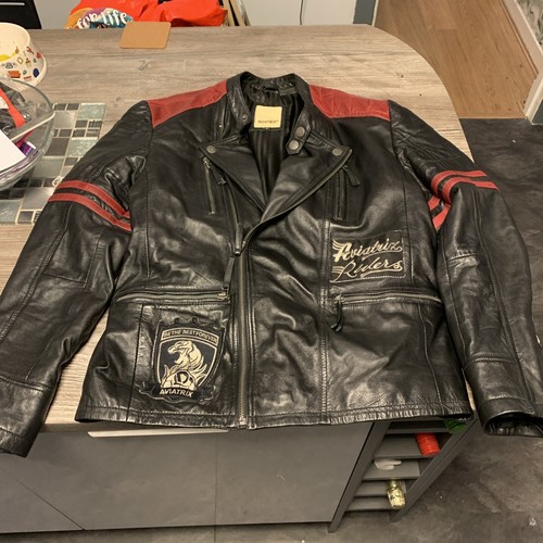 Aviatrix mens leather biker - mens,