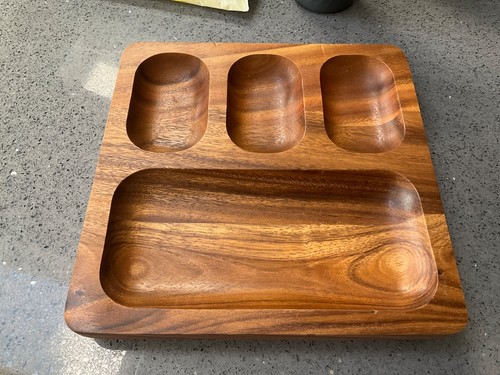 Wooden snack tray - , 4