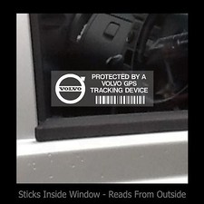 Protected by a Volvo GPS Tracker - Window Sticker / Sign - Security, Car, Alarm