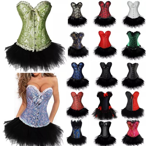 Black red burlesque bustier - black&red,