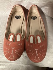 TUK KITTY CAT SHOES WOMEN SZ 7 SALMON COLOR SUEDE SEE DESCRIPTION 