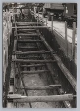 Bamberg 1968 - Sewer Construction Site Zollnerstraße - Truck Crane - Old Photo 1960s