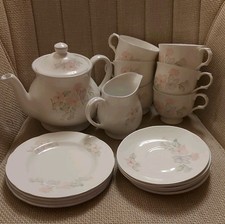 Sadler Vintage China Romance Collection - 18 Piece Tea Set - Teapot, Creamer Etc