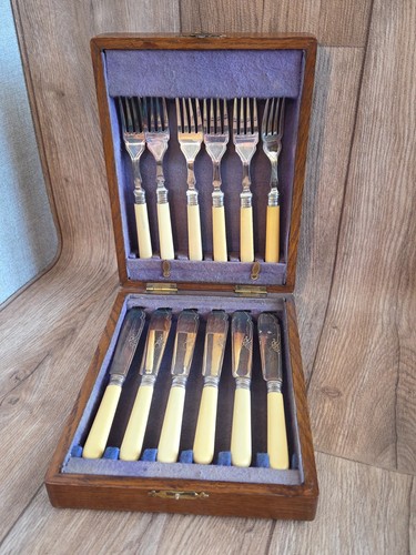 Vintage cased piece epns - vintage, 12-piece