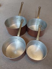 Vintage French Set Of 4 Copper