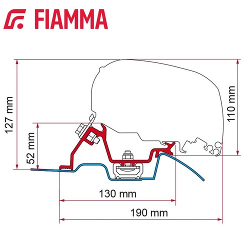 Fiamma f65 f80 awning - awning, bracket