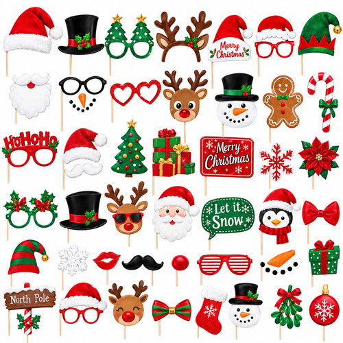 Christmas photo booth props - christmas,