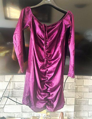 Boohoo purple satin ruched - boohoo,