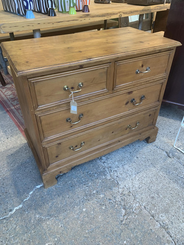 Vintage pine chest drawers - pine, of