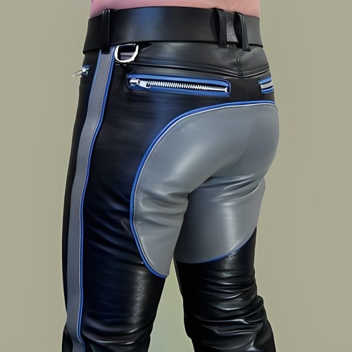 Men genuine leather biker - men’s,