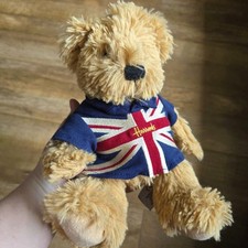 13f Harrods Union Jack jumper Teddy Bear British Collectable gift plush soft