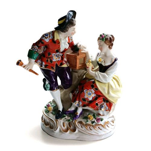 Vintage porcelain courting - vintage,
