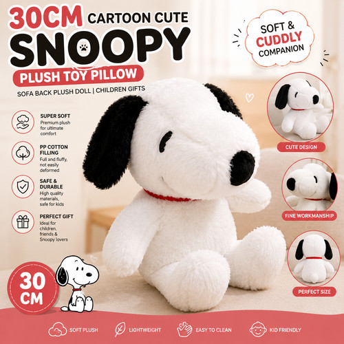 30cm cartoon cute snoopy - snoopy, plush
